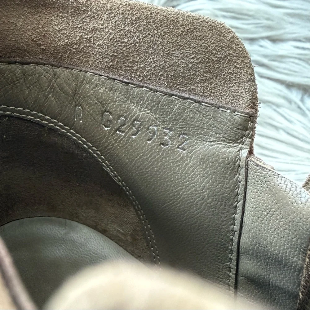 CHANEL Suede Chain Ankle Boots CC Logo Block Heel Booties Size 39